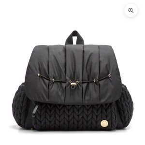 Elegant Black Quilted Diaper Bag